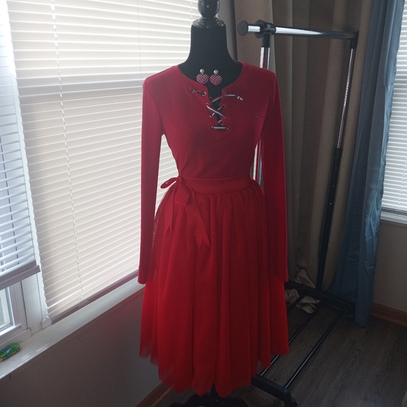 TOMMY HILFIGER women's long sleeve thermal top with lace up front size small - Picture 2 of 7